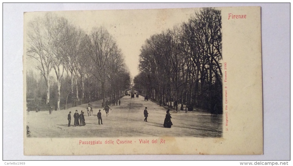 Passeggiata Delle Cascine Viale Del Re Viaggiata Anni 20/30 F.p. - Firenze