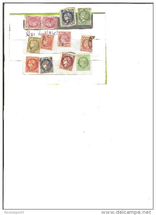 Série De 12 Timbres Oblitérés Ceres De Mazelin : 5c -0.30c-1 Fr-1.50fr(4)- 1fr75-2fr- 2fr50(2)-3fr- - 1945-47 Ceres (Mazelin)