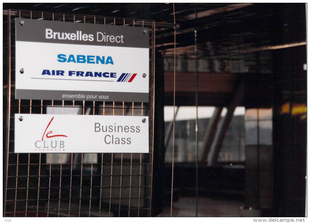 AVION - Aviation  Photo Format 12.5 X 18 Cms - AIR FRANCE  SABENA  Bruxelles Direct Business Class Le CLUB Européen - Aviazione