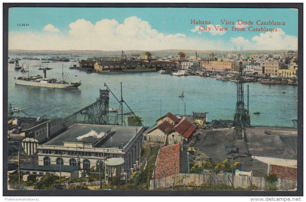 POS-46 CUBA. HABANA. HAVANA. POSTAL VISTA DE LA BAHIA DESDE CASABLANCA. VIEW OF HAVANA HARBOR.  1942 US CENSORSHIP . - Neufs