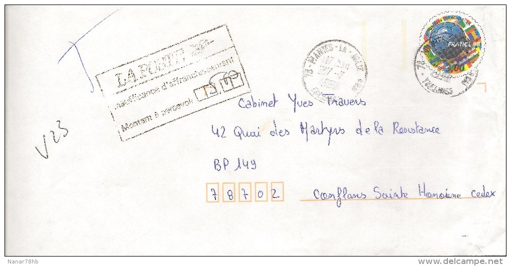 Lettre Du 27/07/1998 Taxée - 1960-.... Storia Postale