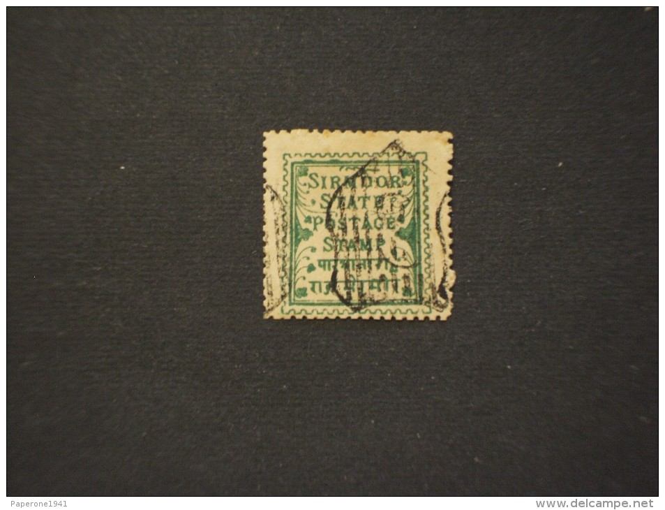 SIRMOOR - 1879/80 PITTORICA 1 Pa. Verdino - TIMBRATO/USED - Sirmur