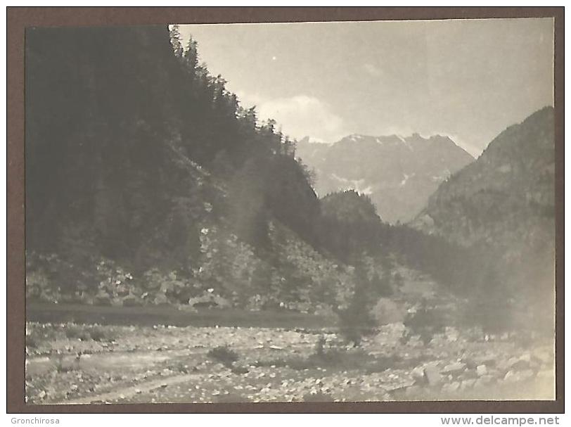 Ceresole Reale, Torino 13.8.1911, M. Bousson E L'Orco Tra Chiapili E Villa, Fotografia D'epoca Cm. 9 X 7. - Places