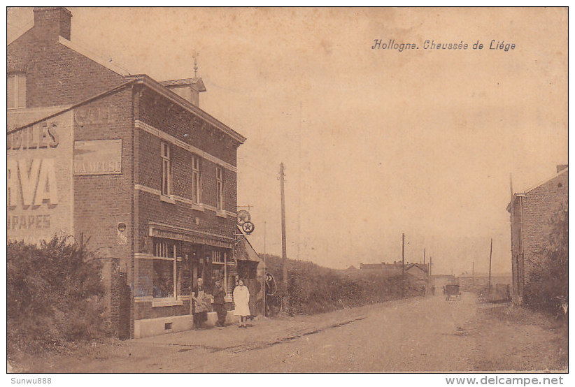 Grâce-Hollogne, Chaussée De Liège Nr 75 Ou 78 (animée, Restaurant, Café, Pub Texaco, Voir Photo Actuelle) - Grâce-Hollogne