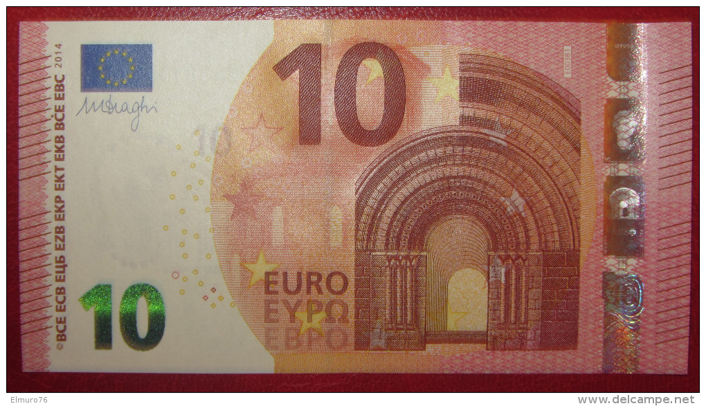 10 Euro E003G4 Serie EA Draghi Perfect UNC - 10 Euro