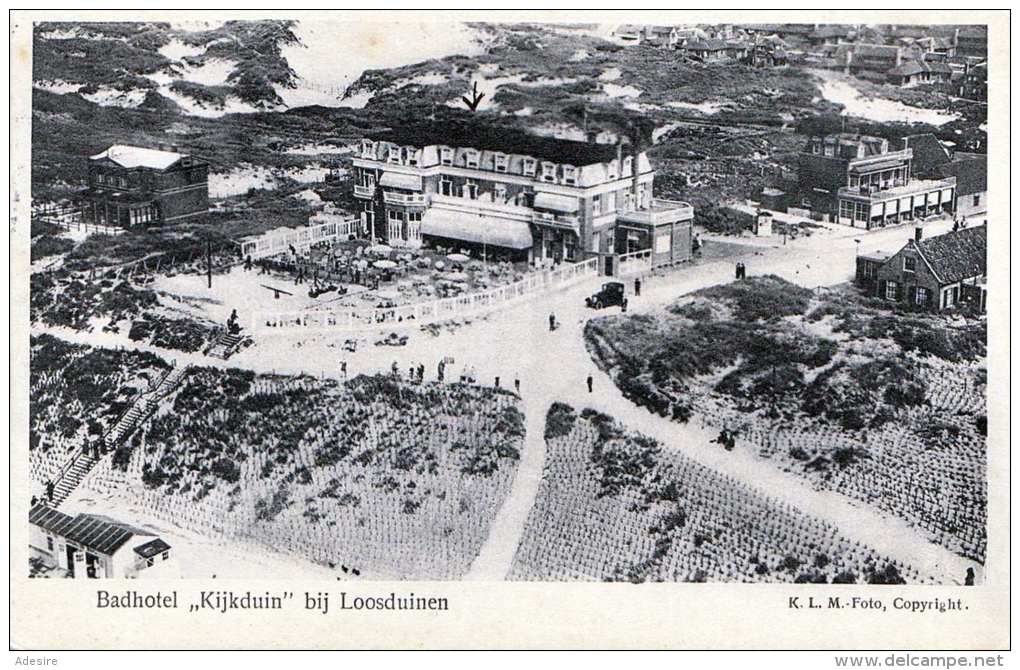 LOOSDUINEN Badhotel Kijkduin, Karte Gel.1929 Von S'Gravenhage Nach Wien - Sonstige & Ohne Zuordnung