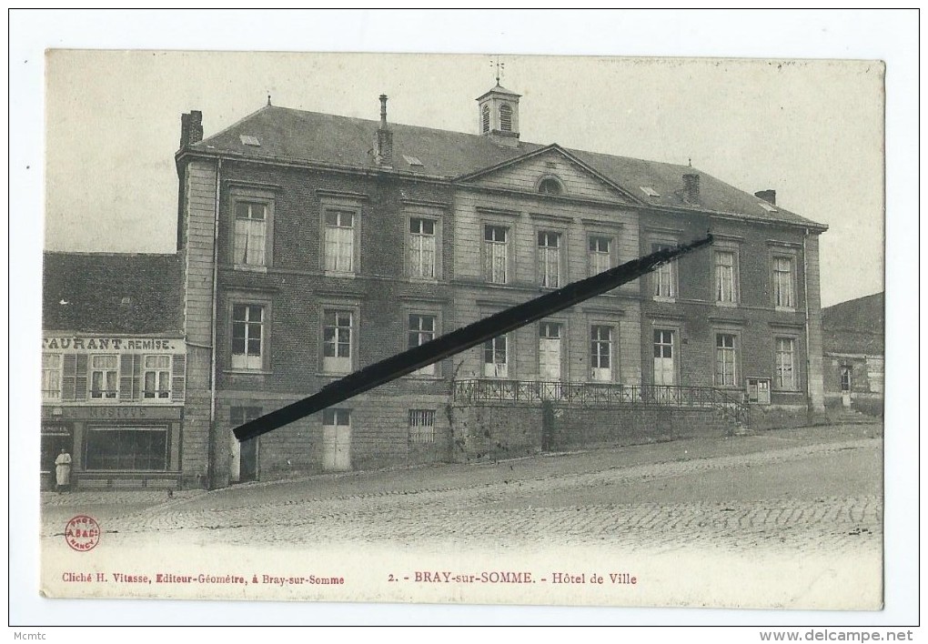 CPA - Bray Sur Somme - Hôtel De Ville - Bray Sur Somme