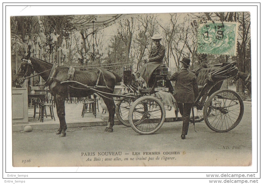 Paris Nouveau Femme Cocher Au Bois - Sonstige & Ohne Zuordnung