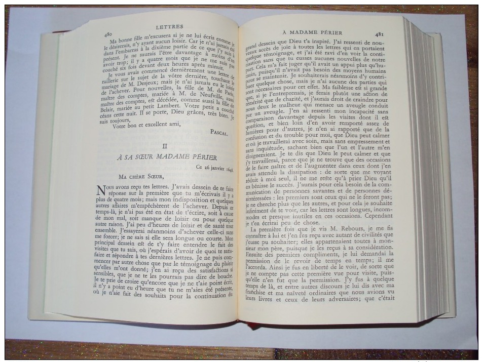 Pascal oeuvres complètes.Bibliothèque de la Pléiade,1954 fragments divers opuscules abrégé de la vie de Jésus-Christ pen