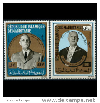 MAURITANIA 1971 - Scott# 289-90 De Gaulle Set Of 2 MNH - Mauritania (1960-...)