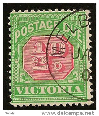 VICTORIA 1900 1/2d Postage Dues SG D26a U #MA61 - Gebruikt