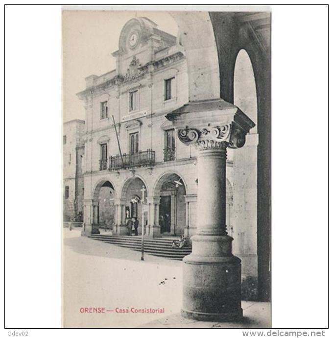 ORSTPA029-LFTD3321.Tarjeta Postal DE ORENSE.Edificios,soportales Y Ayuntamiento.CASA CONSISTORIAL  De ORENSE - Orense