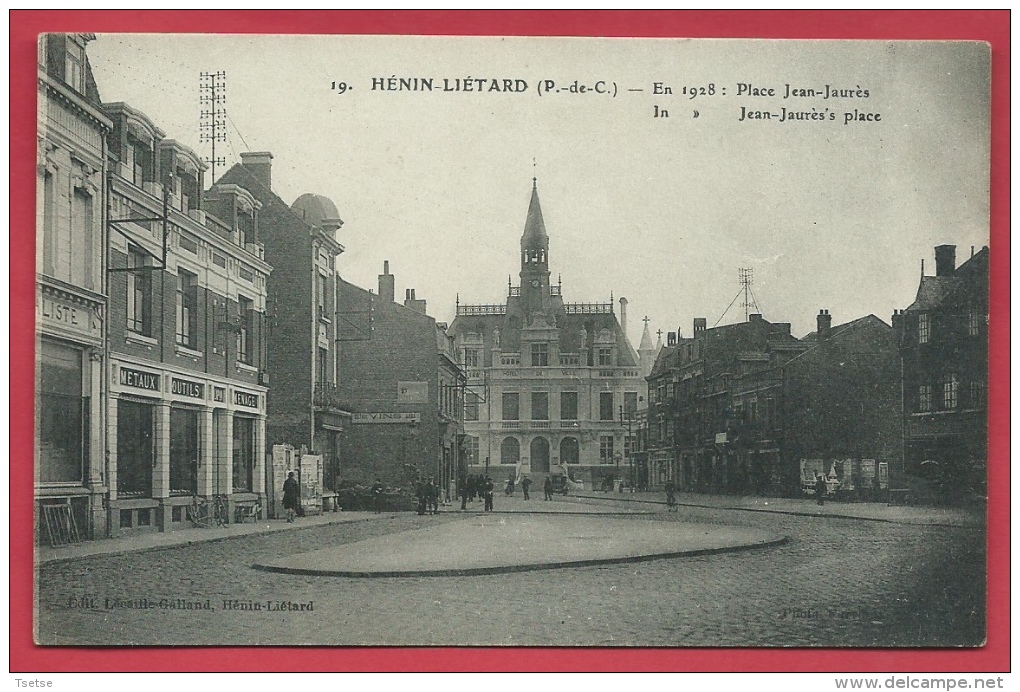 Hénin-Liétard -  Place Jean Jaurès , En 1926 ( Voir Verso ) - Henin-Beaumont