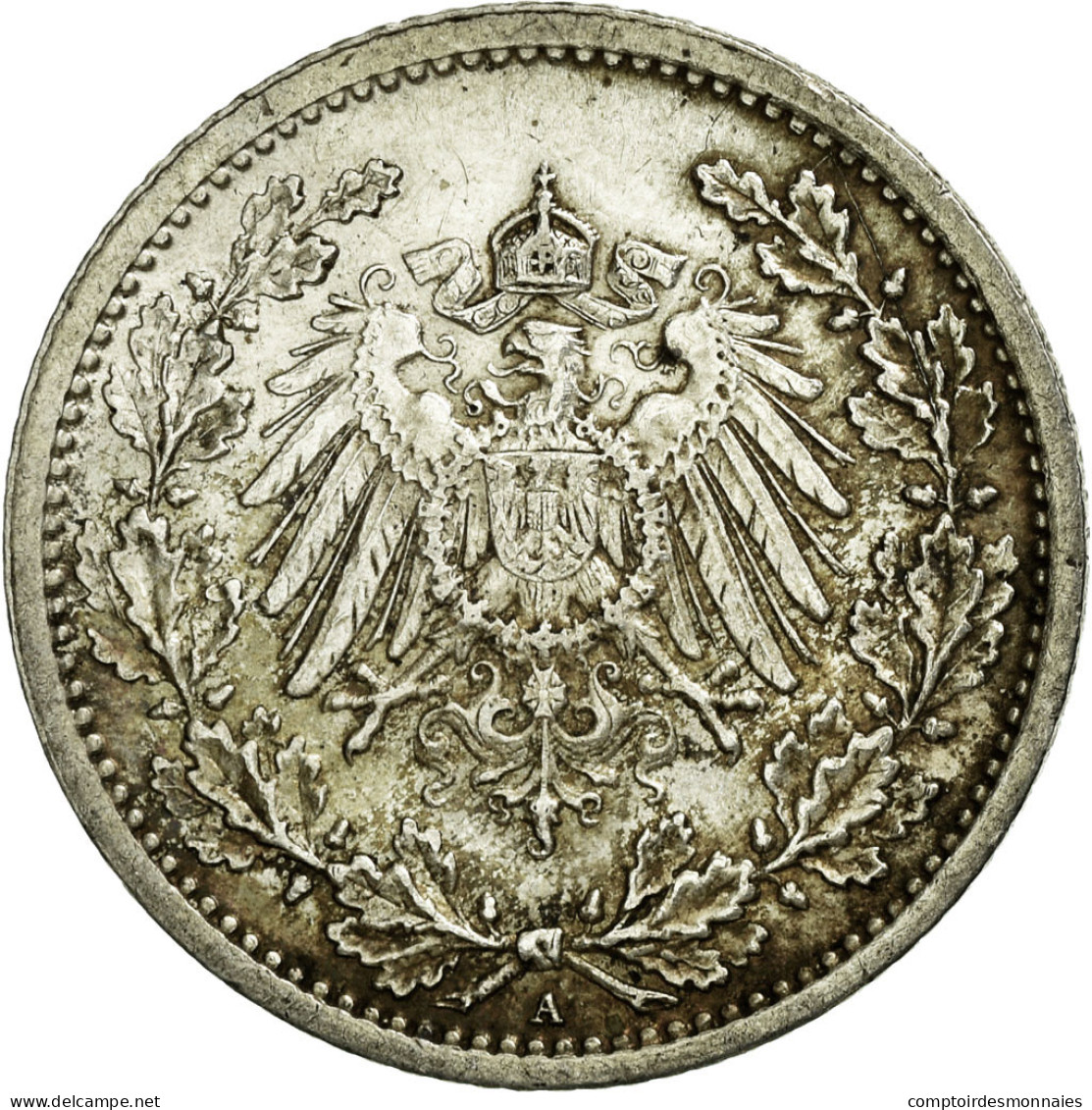 Monnaie, GERMANY - EMPIRE, 1/2 Mark, 1906, Berlin, TTB, Argent, KM:17 - 1/2 Mark