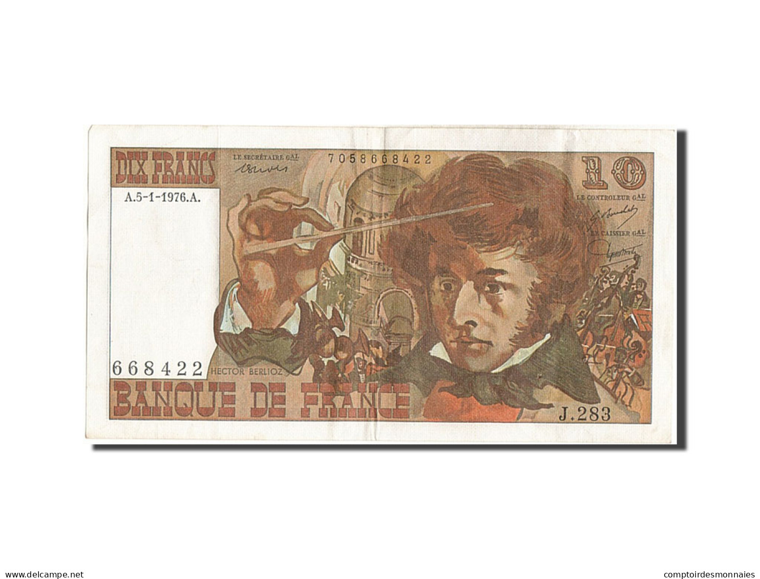 Billet, France, 10 Francs, 10 F 1972-1978 ''Berlioz'', 1976, 1976-01-05, TTB+ - 10 F 1972-1978 ''Berlioz''