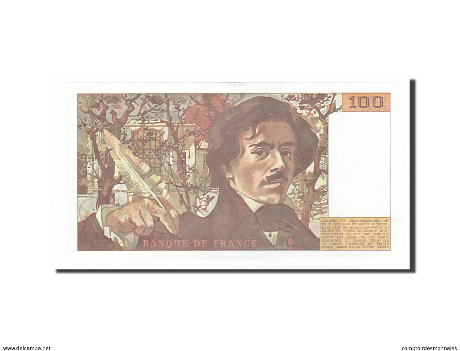 Billet, France, 100 Francs, 100 F 1978-1995 ''Delacroix'', 1986, NEUF - 100 F 1978-1995 ''Delacroix''