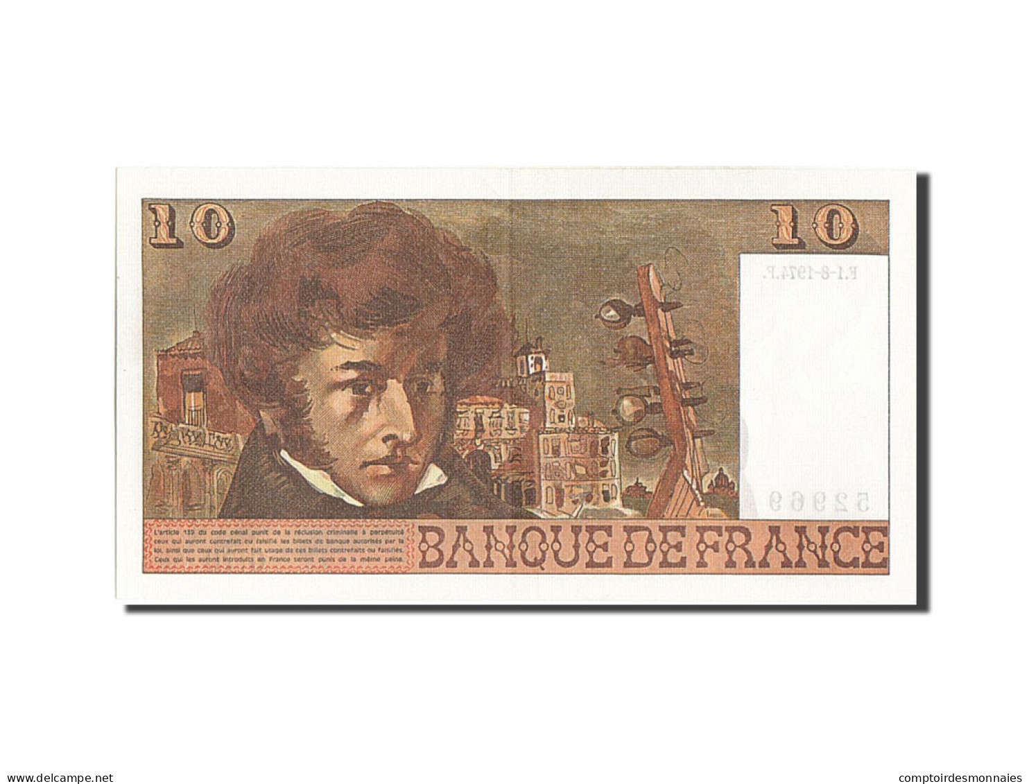 Billet, France, 10 Francs, 10 F 1972-1978 ''Berlioz'', 1974, 1974-08-01, SUP+ - 10 F 1972-1978 ''Berlioz''