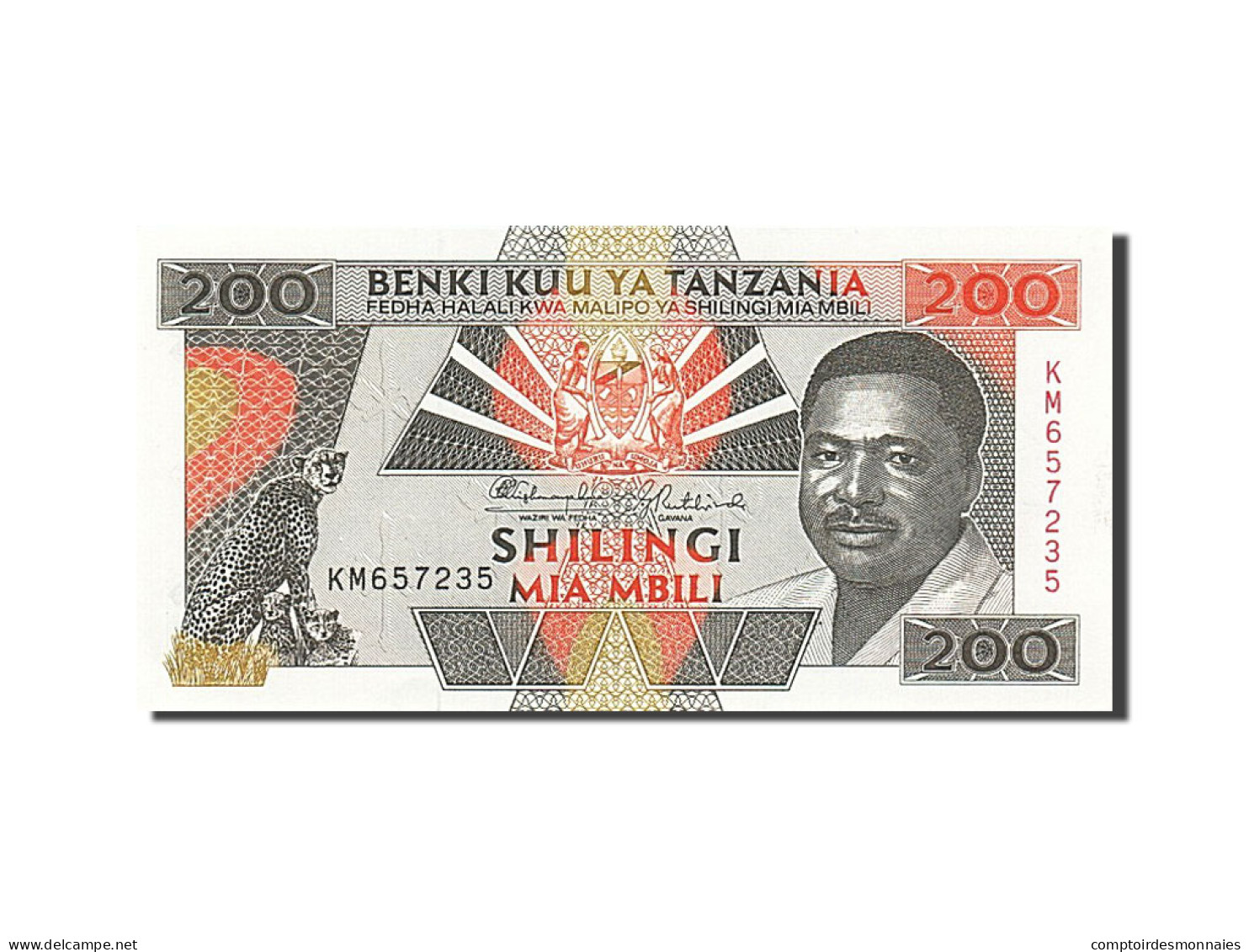 Billet, Tanzania, 200 Shilingi, 1993, KM:25a, NEUF - Tanzanie