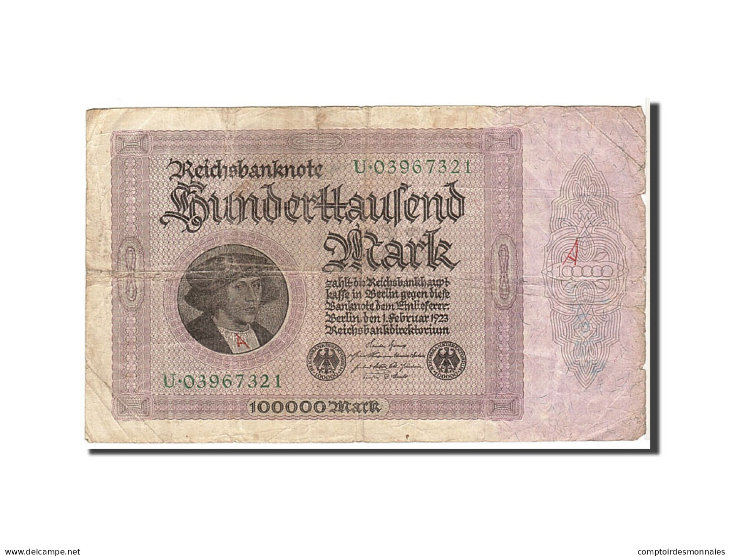 Billet, Allemagne, 100,000 Mark, 1923, KM:83a, TB - 100000 Mark