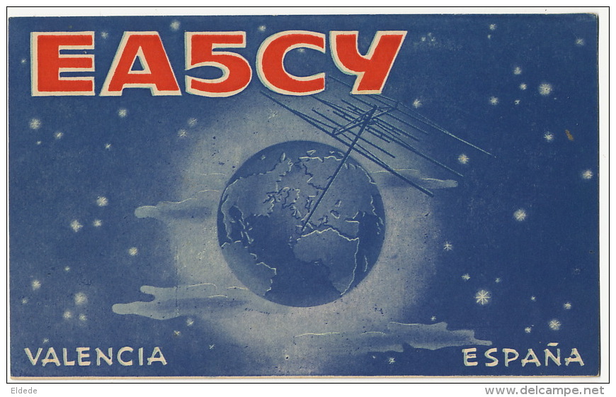 Mislata Valencia Carte QSL Radio EA5CY Radio Club De Cuba Marcelino Garcia - Autres & Non Classés