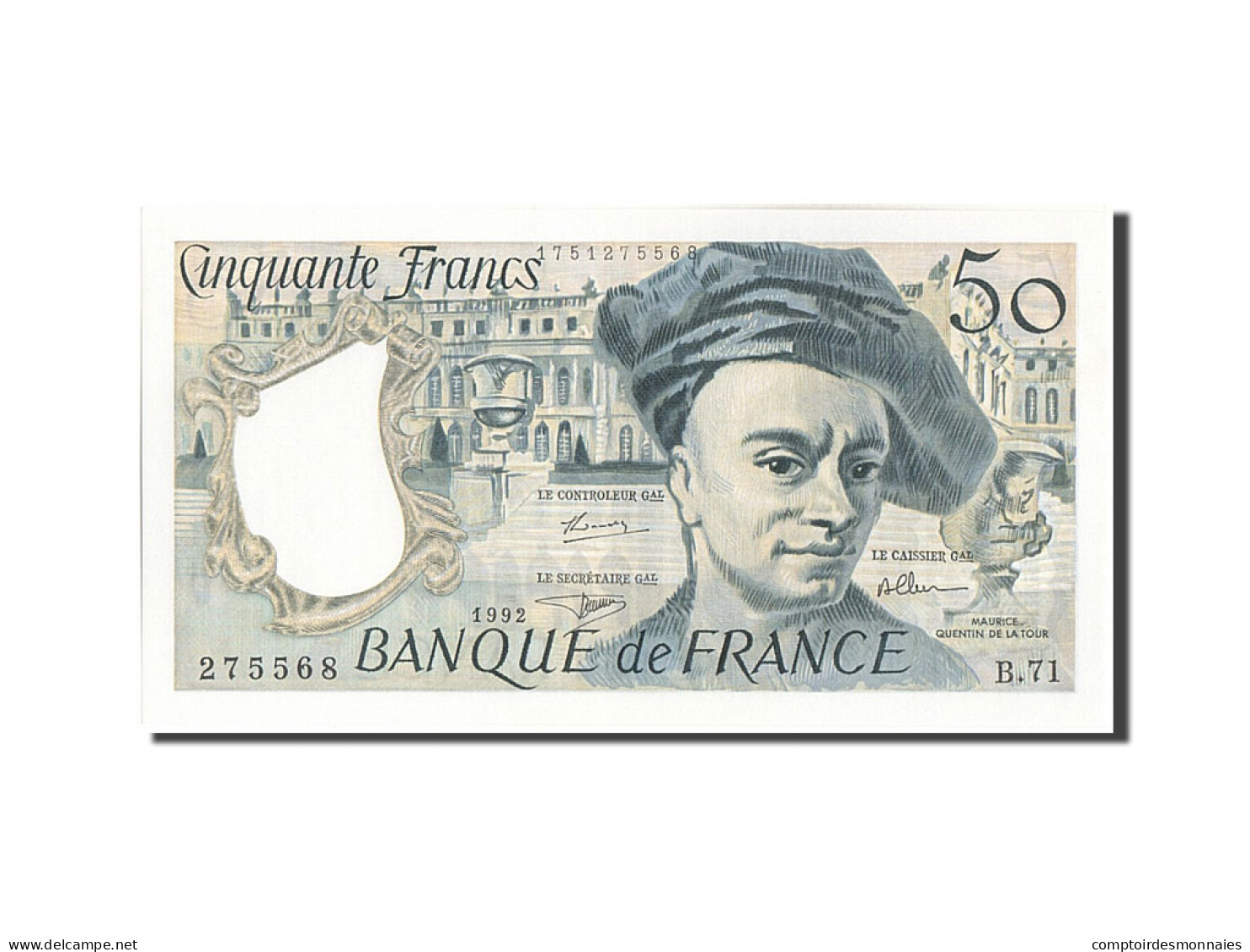 Billet, France, 50 Francs, 50 F 1976-1992 ''Quentin De La Tour'', 1992, NEUF - 50 F 1976-1992 ''Quentin De La Tour''