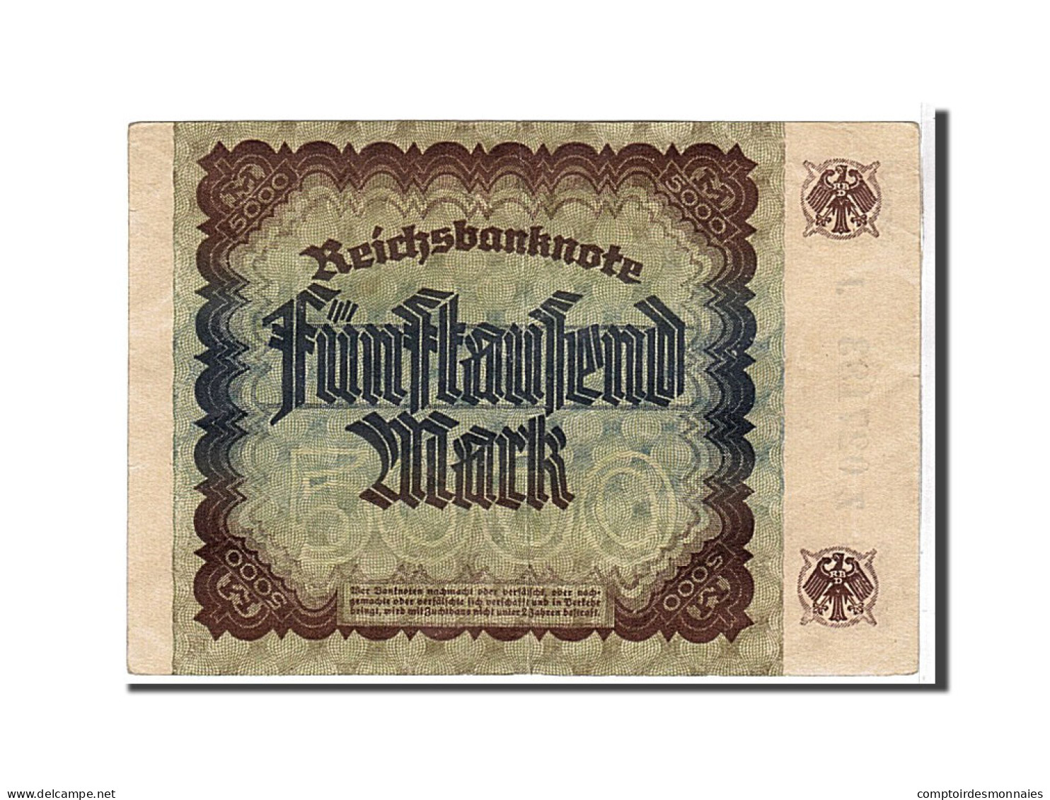 Billet, Allemagne, 5000 Mark, 1922, KM:81d, SUP+ - 5000 Mark