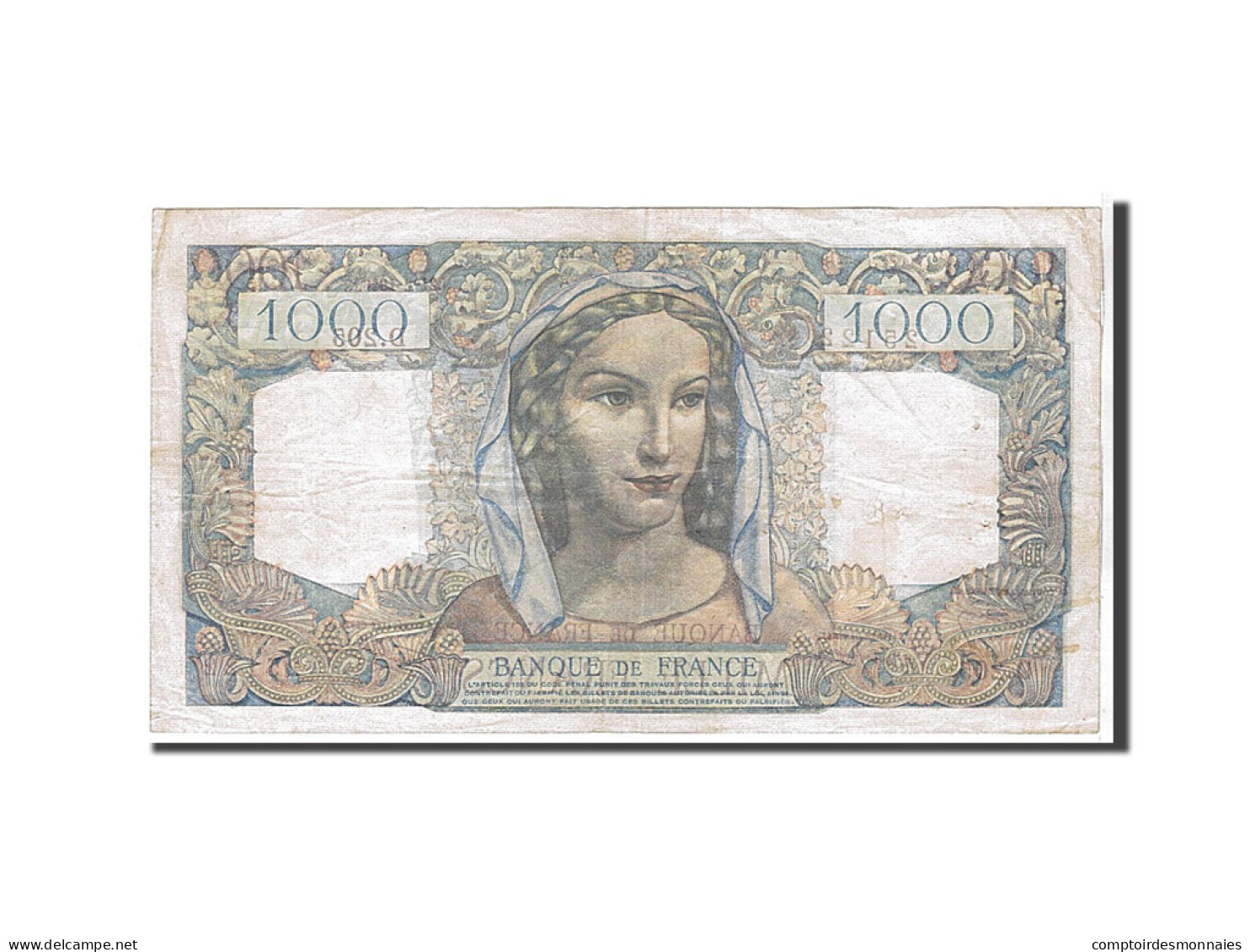 Billet, France, 1000 Francs, 1 000 F 1945-1950 ''Minerve Et Hercule'', 1946 - 1 000 F 1945-1950 ''Minerve Et Hercule''