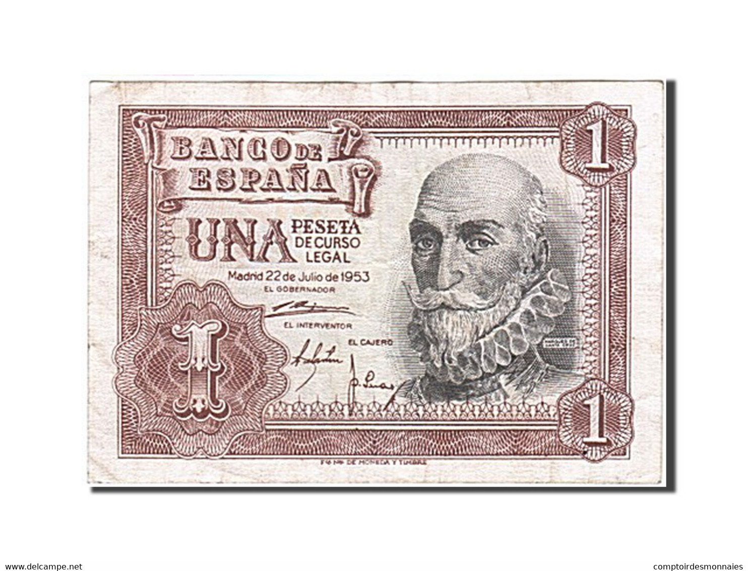 Billet, Espagne, 1 Peseta, 1953, 1953-07-22, TTB+ - 1-2 Pesetas