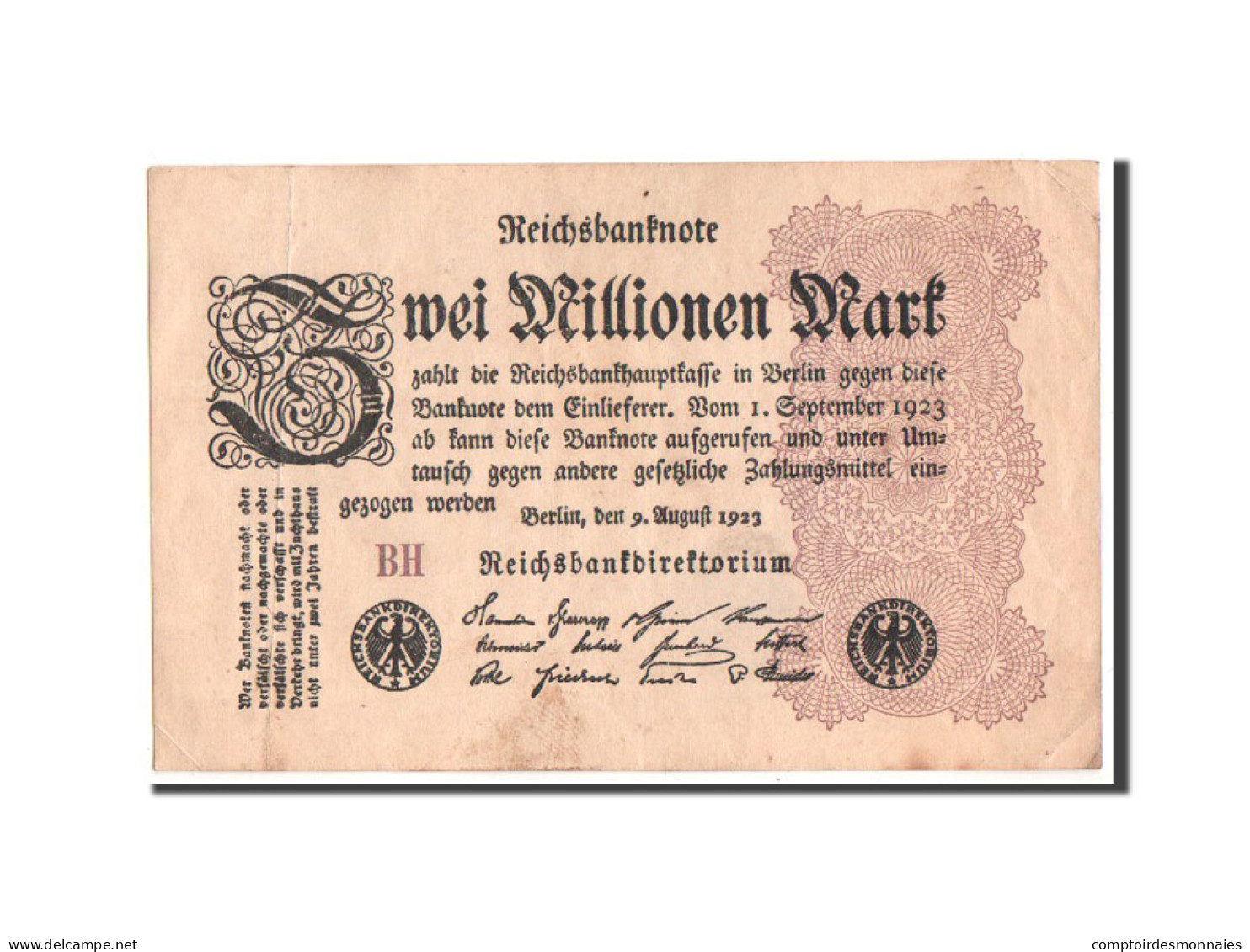 Billet, Allemagne, 2 Millionen Mark, 1923, TTB+ - 2 Mio. Mark