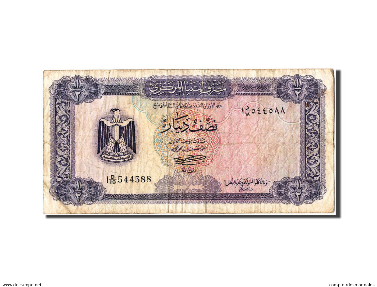 Billet, Libya, 1/2 Dinar, TB - Libye