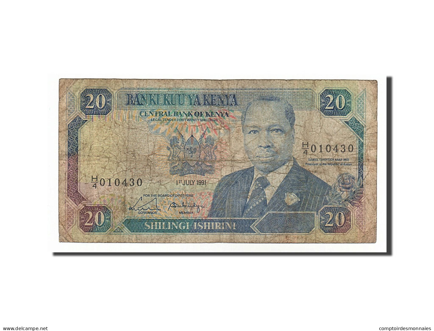 Billet, Kenya, 20 Shillings, 1991, 1991-07-01, TB - Kenya