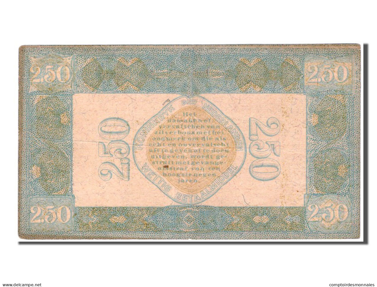 Billet, Pays-Bas, 2 1/2 Gulden, 1922, TTB - 2 1/2 Gulden