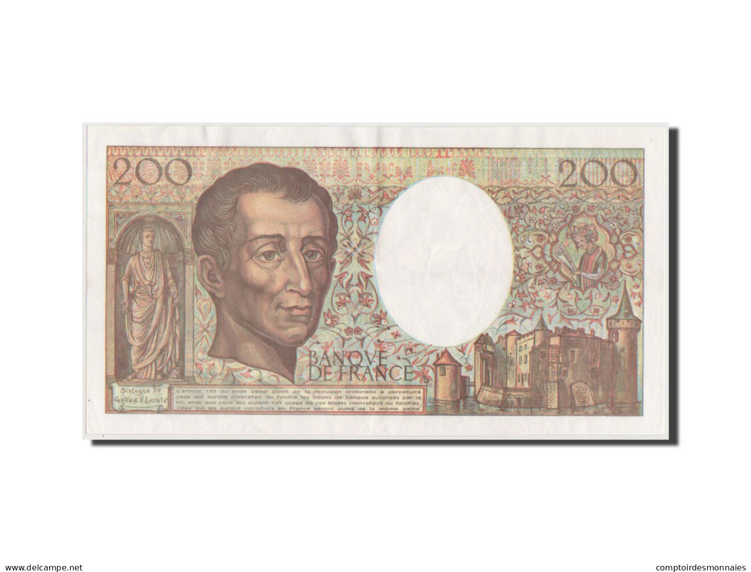 Billet, France, 200 Francs, 200 F 1981-1994 ''Montesquieu'', 1992, TTB+ - 200 F 1981-1994 ''Montesquieu''