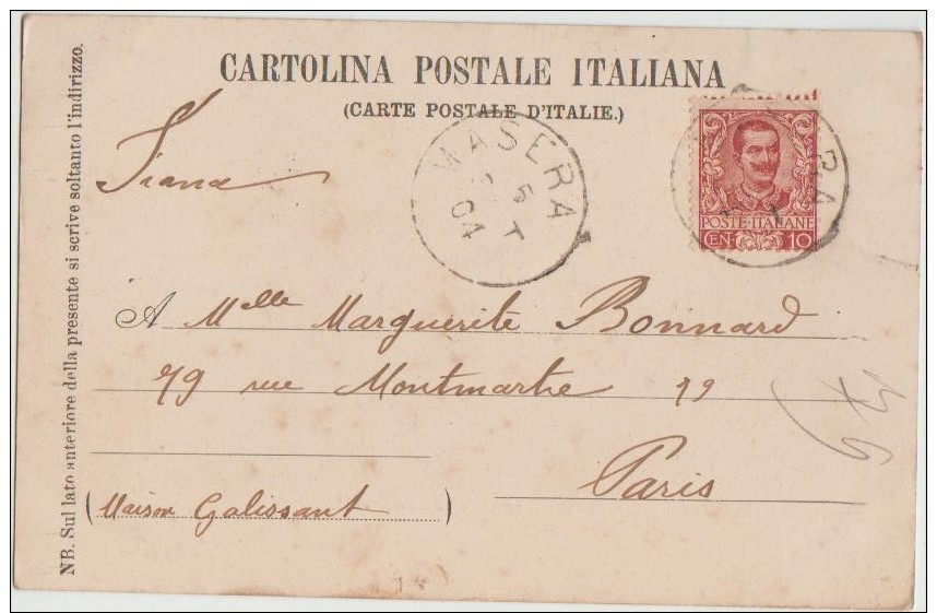 CPA ITALIE ITALIA DOMODOSSOLA Corso Vittorio Emanuele II Carte Colorisée 1904 - Verbania