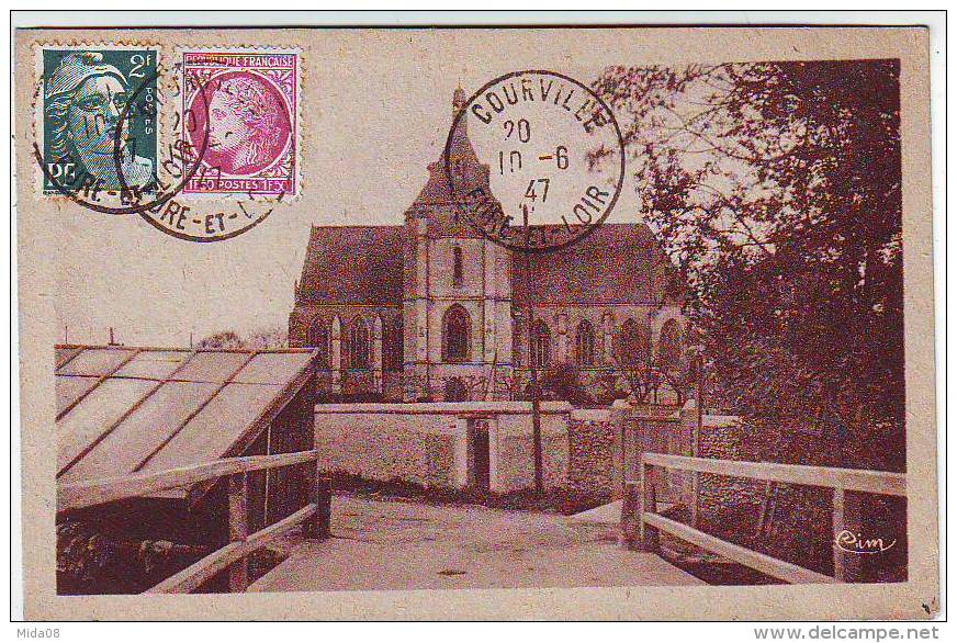 28. COURVILLE SUR EURE . L'EGLISE . Editeur CIM - Courville