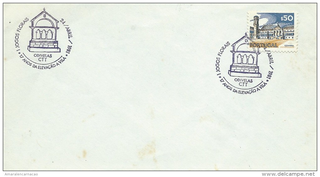 TIMBRES - STAMPS- MARCOPHILIE - PORTUGAL - I FLORAL JEUX - CACHET SPECIAL ODIVELAS - 24-04-1981 - Postal Logo & Postmarks