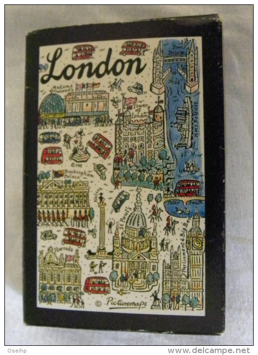 Jeu De 32 Cartes à Jouer  Publicitaire LONDON Souvenir Picturemaps  - Londres Carte Pub Sampson Souvenirs - 32 Cartes