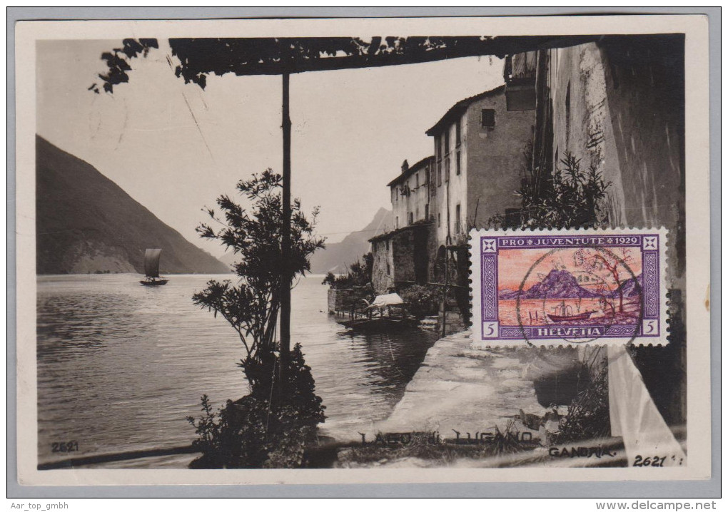 Schweiz Luftpost 1930-05-01 Gandria R-Karte Nach Versoix (Flug Basel-Genf) - Premiers Vols