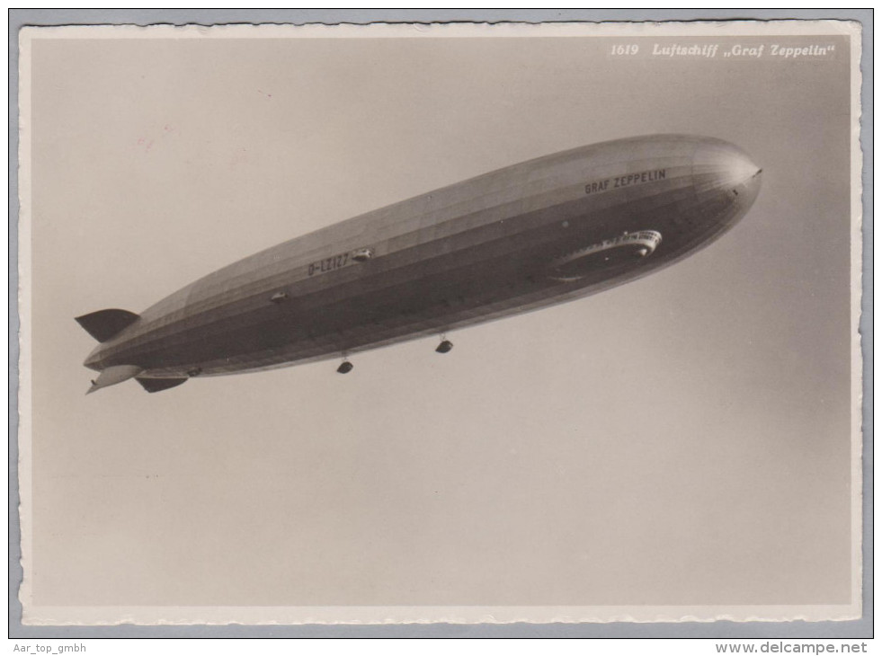 Schweiz Luftpost 1930-10-12 Zeppelinpost Offiz. Karte 1. Zeppelin-Landung - Erst- U. Sonderflugbriefe