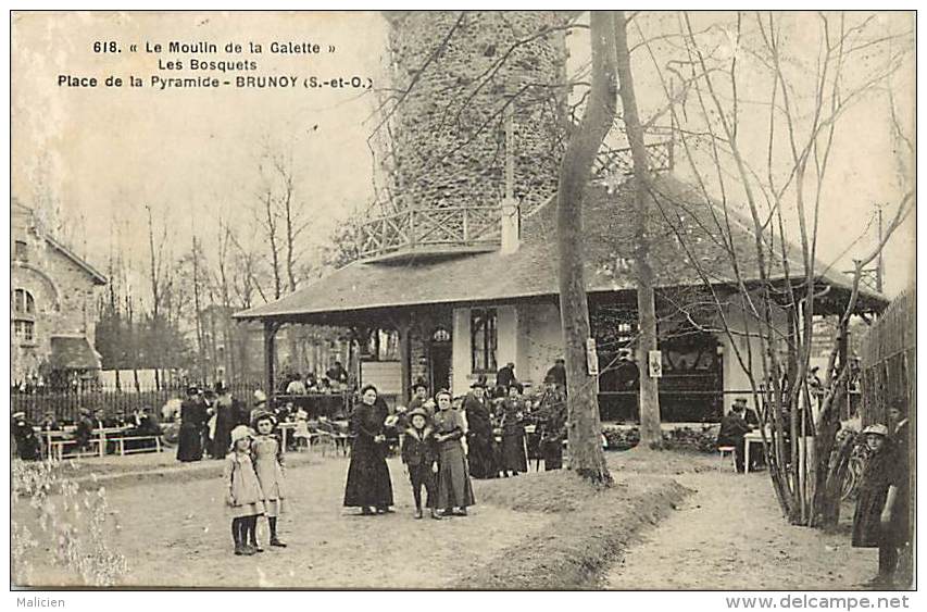 Depts Divers- Essonne - Ref CC67 -  Brunoy - Le Moulin De La Galette - Les Bosquets - Place De La Pyramide - - Brunoy