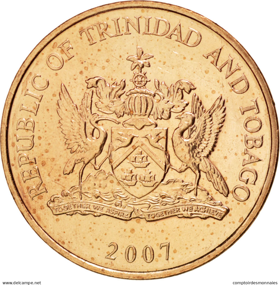Monnaie, TRINIDAD & TOBAGO, 5 Cents, 2007, SPL, Bronze, KM:30 - Trinité & Tobago