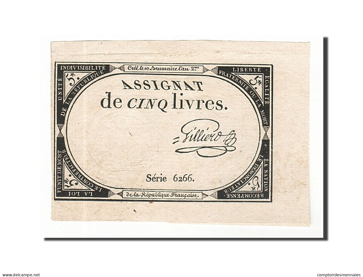 Billet, France, 5 Livres, 1793, Gilliers, SUP, KM:A76, Lafaurie:171 - Assignats & Mandats Territoriaux