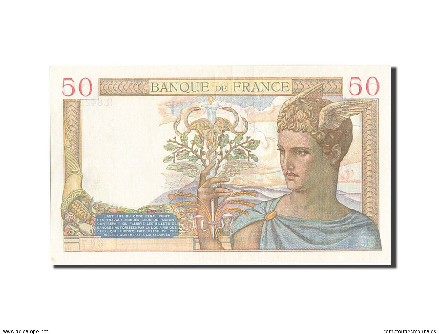 Billet, France, 50 Francs, 50 F 1934-1940 ''Cérès'', 1938, 1938-10-15, SUP+ - 50 F 1934-1940 ''Cérès''