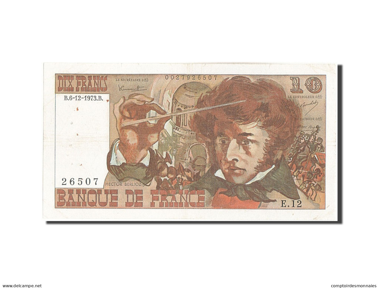 Billet, France, 10 Francs, 10 F 1972-1978 ''Berlioz'', 1973, 1973-12-06, TTB+ - 10 F 1972-1978 ''Berlioz''