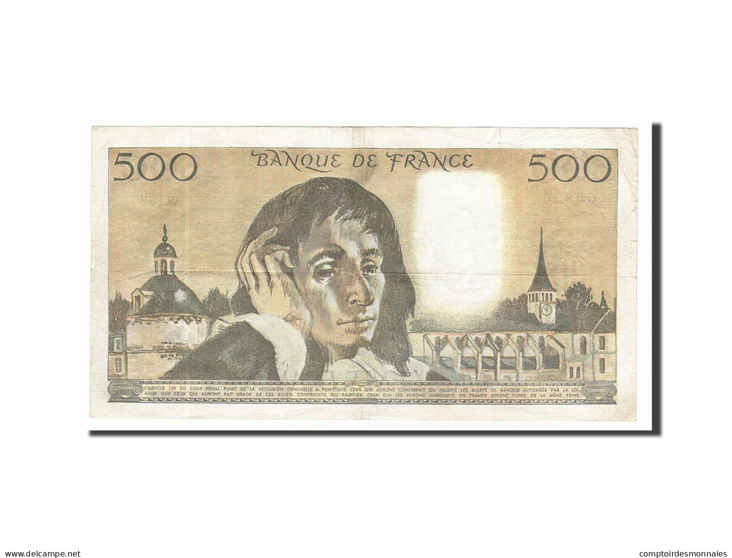 Billet, France, 500 Francs, 500 F 1968-1993 ''Pascal'', 1982, 1982-08-05, TTB - 500 F 1968-1993 ''Pascal''