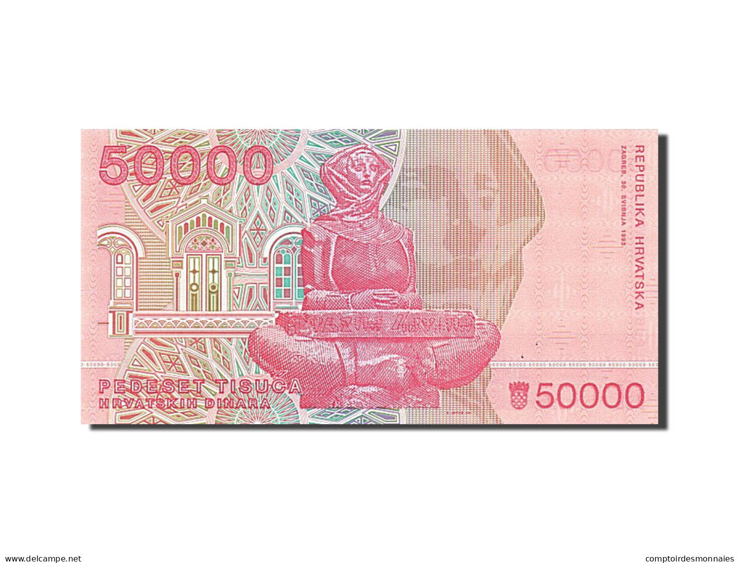 Billet, Croatie, 50,000 Dinara, 1993, 1993-05-30, NEUF - Croatia