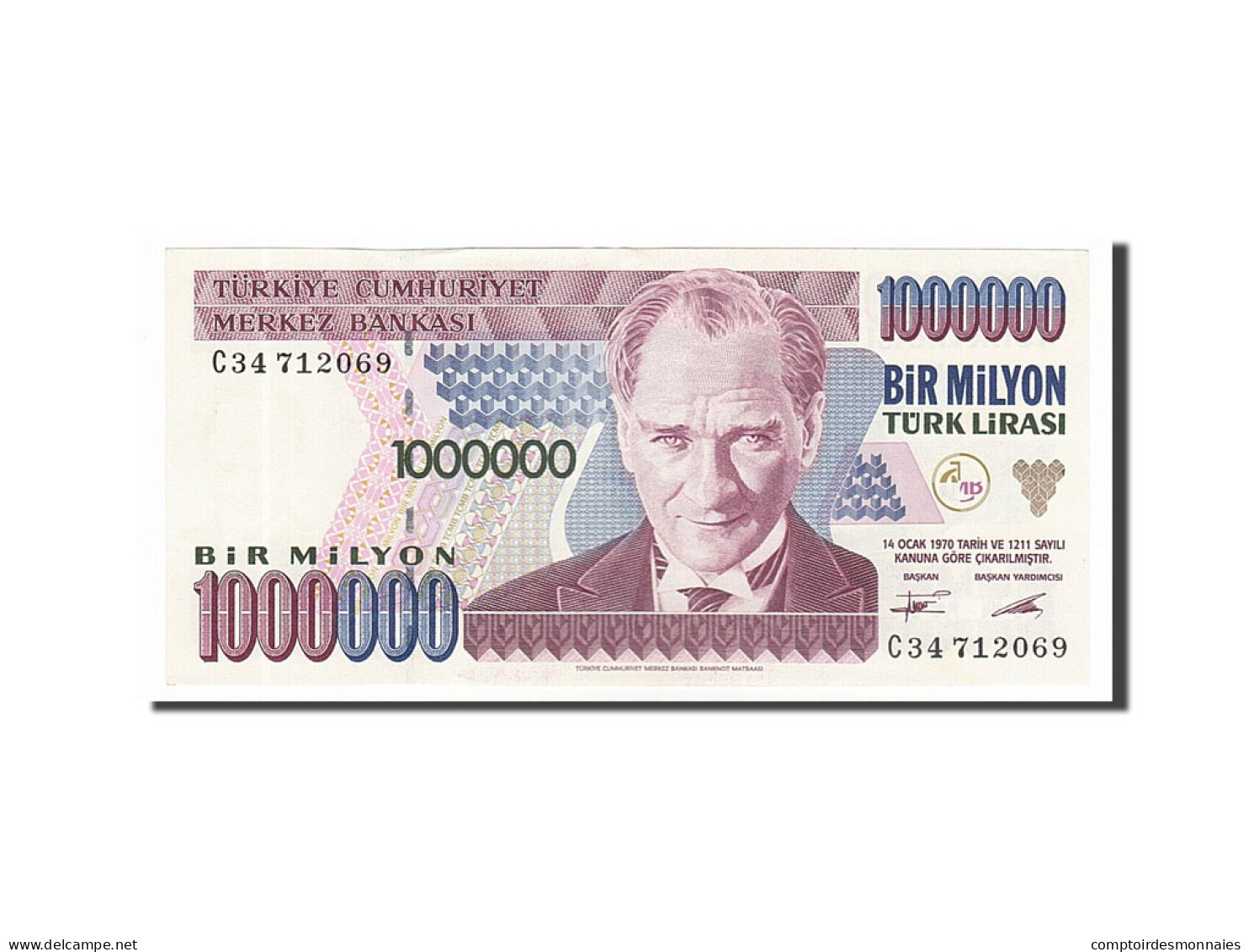 Billet, Turquie, 1,000,000 Lira, 1995, NEUF - Turquie