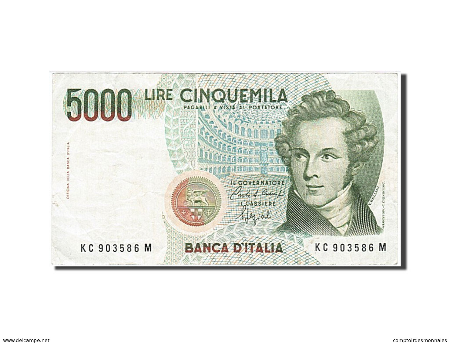 Billet, Italie, 5000 Lire, 1985, 1985-01-04, TTB+ - 5000 Lire