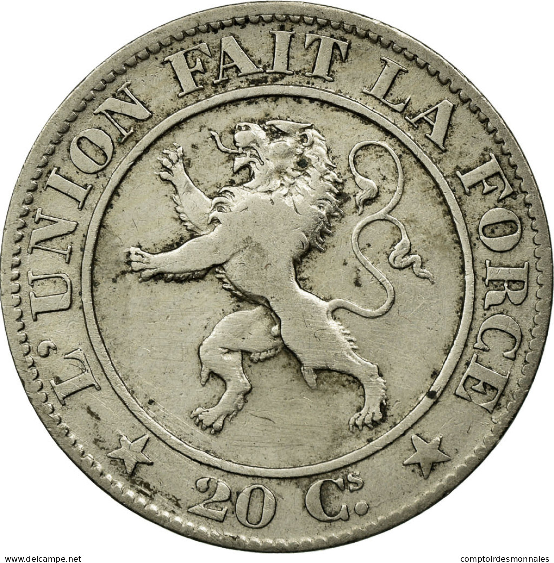 Monnaie, Belgique, Leopold I, 20 Centimes, 1861, TTB, Copper-nickel, KM:20 - 20 Centimes