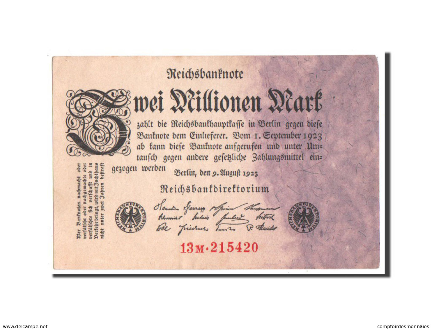 Billet, Allemagne, 2 Millionen Mark, 1923, SUP+ - 2 Millionen Mark